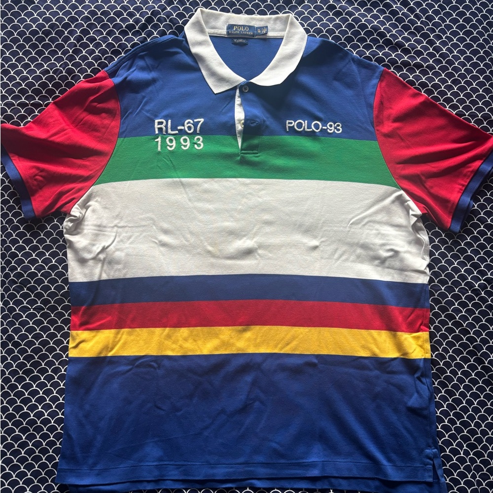 Polo rugby by Ralph Lauren Multicolor Striped Men's Shirt XL